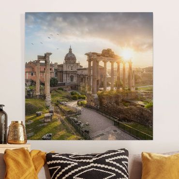 Canvas schilderijen Forum Romanum At Sunrise