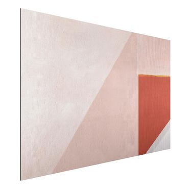 Aluminium Dibond schilderijen Pink Geometry