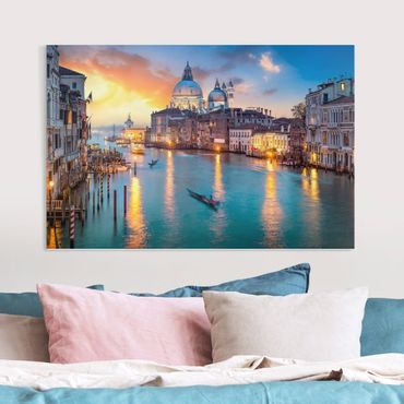 Canvas schilderijen Sunset in Venice