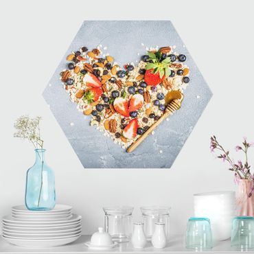 Hexagons Forex schilderijen Heart Of Cereals
