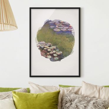 Ingelijste posters WaterColours - Claude Monet - Water Lilies
