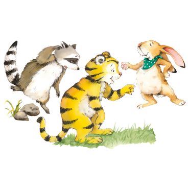 Muurstickers Little Tiger - Friends Mega Set