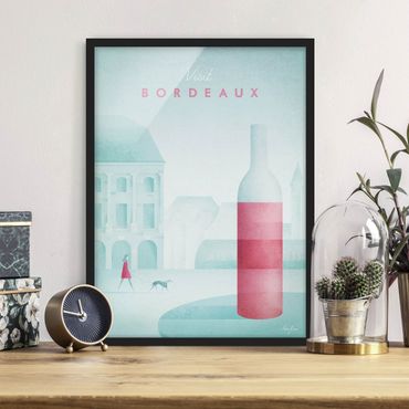 Ingelijste posters Travel Poster - Bordeaux