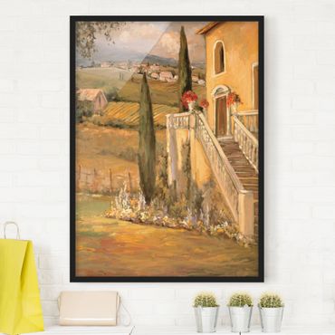 Ingelijste posters Italian Countryside - Porch