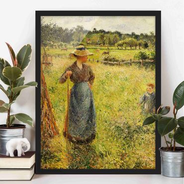 Ingelijste posters Camille Pissarro - The Haymaker