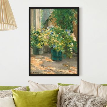 Ingelijste posters Max Liebermann - Flower Pots In Front Of The House