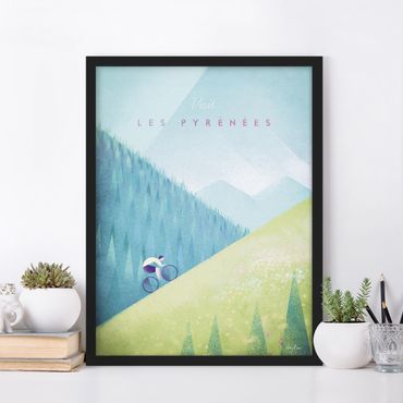 Ingelijste posters Travel Poster - The Pyrenees