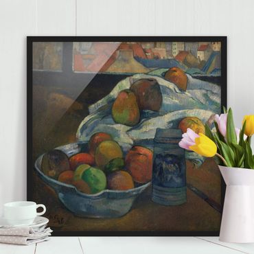 Ingelijste posters Paul Gauguin - Fruit Bowl and Pitcher in front of a Window
