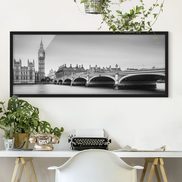 Ingelijste posters Westminster Bridge And Big Ben