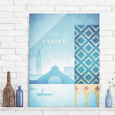 Glasschilderijen Travel Poster - Venice