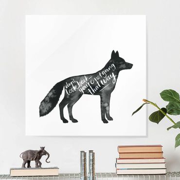 Glasschilderijen Animals With Wisdom - Fox