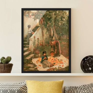 Ingelijste posters John William Waterhouse - The Orange Pickers
