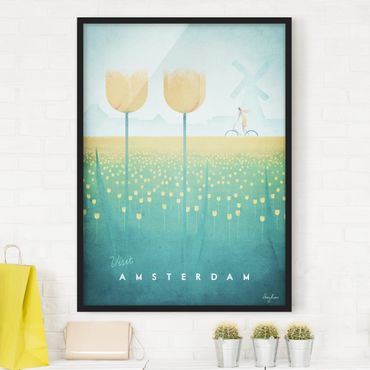 Ingelijste posters Travel Poster - Amsterdam
