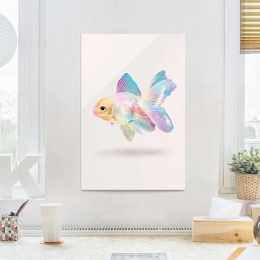 Glasschilderijen Fish In Pastel