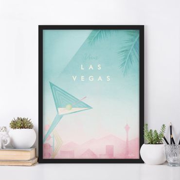 Ingelijste posters Travel Poster - Viva Las Vegas