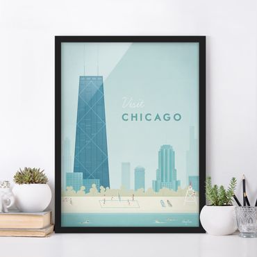 Ingelijste posters Travel Poster - Chicago