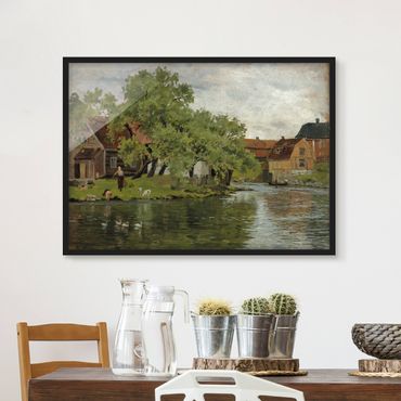 Ingelijste posters Edvard Munch - Scene On River Akerselven
