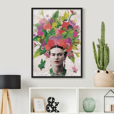 Ingelijste posters Frida Kahlo - Flower Portrait