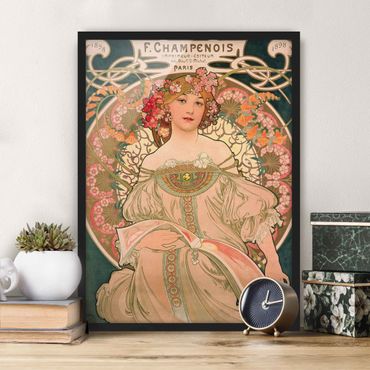 Ingelijste posters Alfons Mucha - Poster For F. Champenois