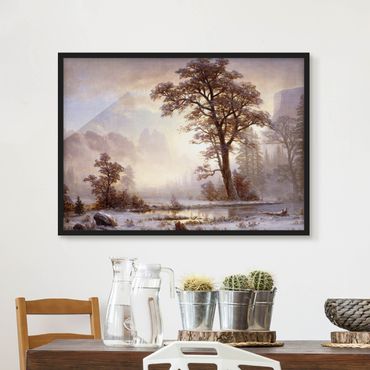 Ingelijste posters Albert Bierstadt - Valley of the Yosemite, Snow Fall
