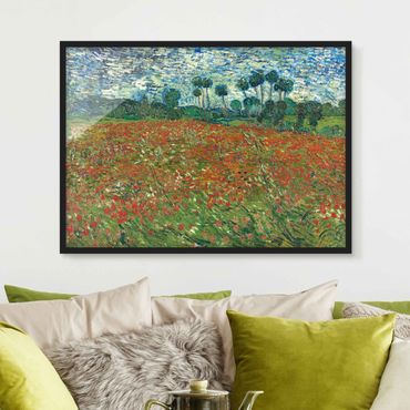 Ingelijste posters Vincent Van Gogh - Poppy Field