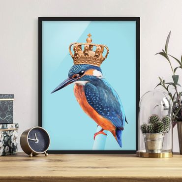 Ingelijste posters Kingfisher With Crown