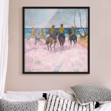 Ingelijste posters Paul Gauguin - Riders On The Beach