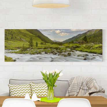 Canvas schilderijen Alpine meadow Tirol