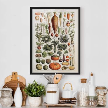 Ingelijste posters Vintage Board Vegetables