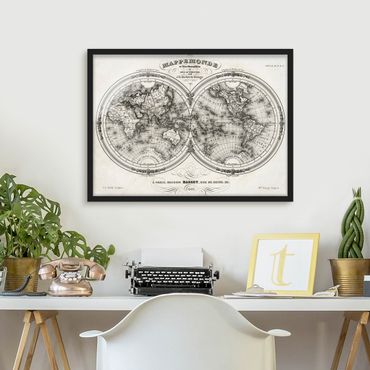 Ingelijste posters World Map - French Map Of The Cap Region Of 1848