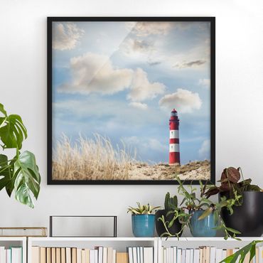 Ingelijste posters Lighthouse Between Dunes