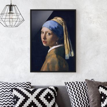Ingelijste posters Jan Vermeer Van Delft - Girl With A Pearl Earring