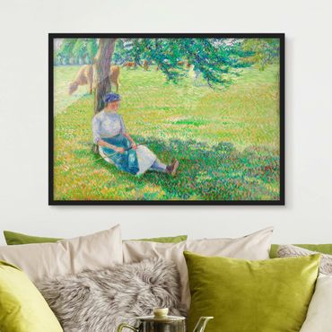 Ingelijste posters Camille Pissarro - Cowgirl, Eragny