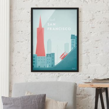 Ingelijste posters Travel Poster - San Francisco