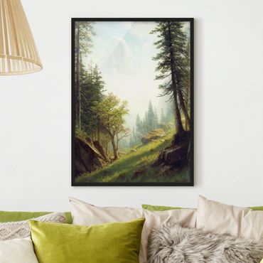 Ingelijste posters Albert Bierstadt - Among the Bernese Alps