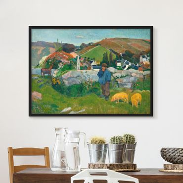 Ingelijste posters Paul Gauguin - The Swineherd
