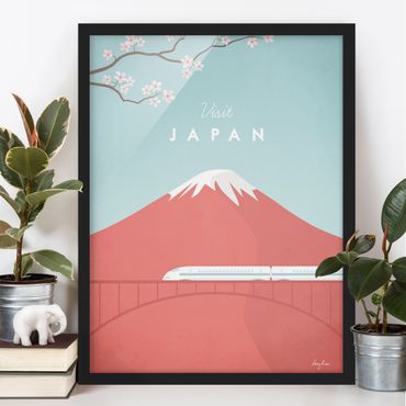 Ingelijste posters Travel Poster - Japan