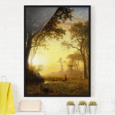 Ingelijste posters Albert Bierstadt - Light in the Forest