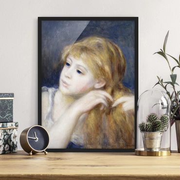 Ingelijste posters Auguste Renoir - Head of a Young Woman