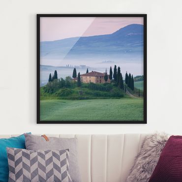 Ingelijste posters Sunrise In Tuscany