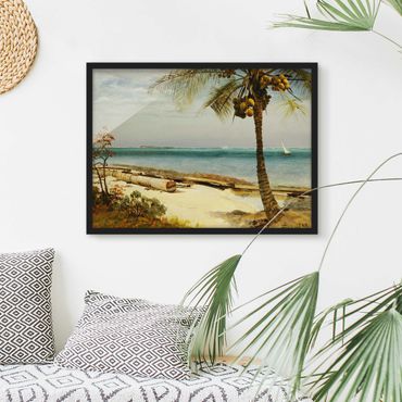 Ingelijste posters Albert Bierstadt - Tropical Coast