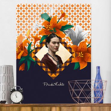 Glasschilderijen Frida Kahlo - Lilies