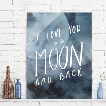 Glasschilderijen Heavenly Love - Moon