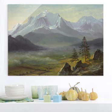 Glasschilderijen Albert Bierstadt - Mont Blanc