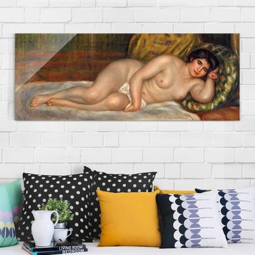Glasschilderijen Auguste Renoir - Nude Lying, The Source