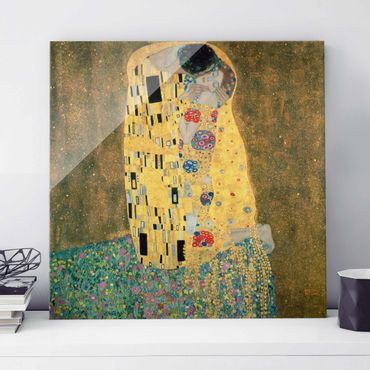 Glasschilderijen Gustav Klimt - The Kiss