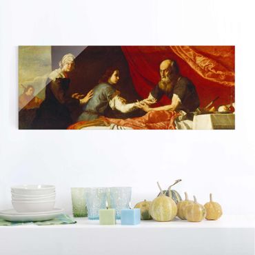 Glasschilderijen Jusepe De Ribera - Isaac Blessing Jacob