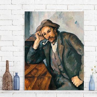 Glasschilderijen Paul Cézanne - The Pipe Smoker