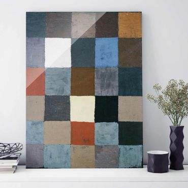 Glasschilderijen Paul Klee - Color Chart (on Gray)