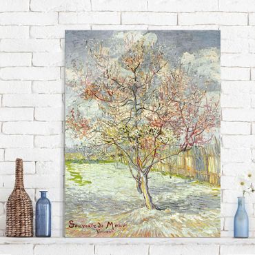 Glasschilderijen Vincent van Gogh - Flowering Peach Trees